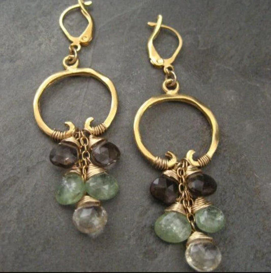 Vintage Handmade Gold Earring