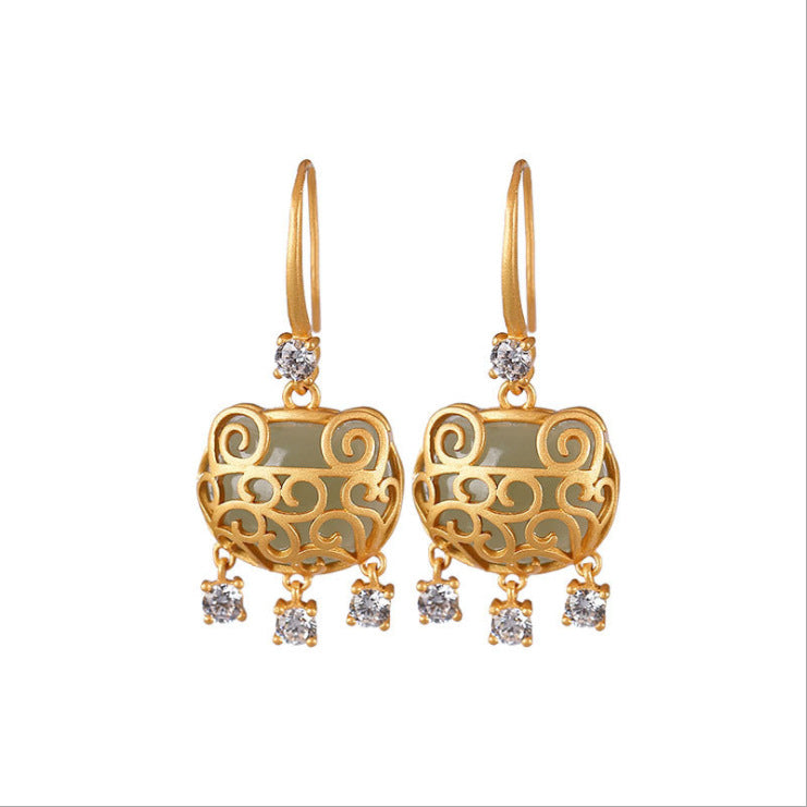 Delicate Artisan Gold Earring