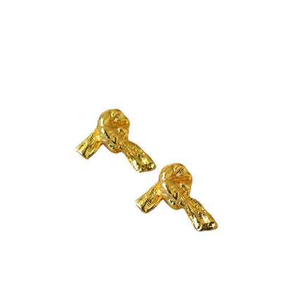 Vintage Handmade Gold Earring