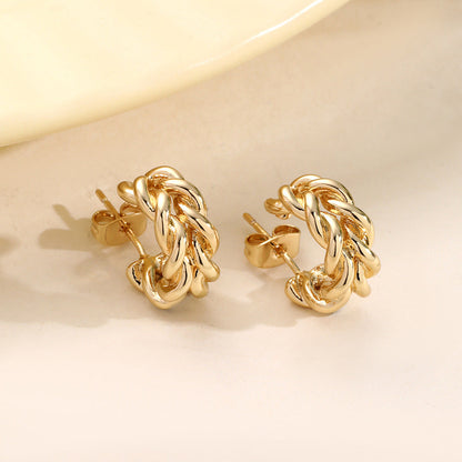 Vintage Handmade Gold Earring