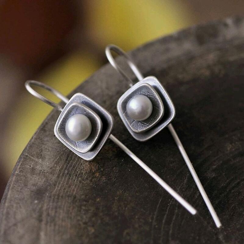 Delicate Artisan Pearl Earring