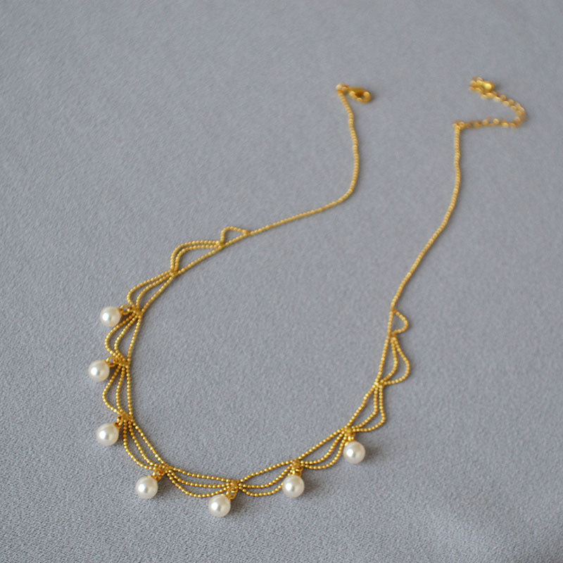 Vintage Handmade Pearl Necklace