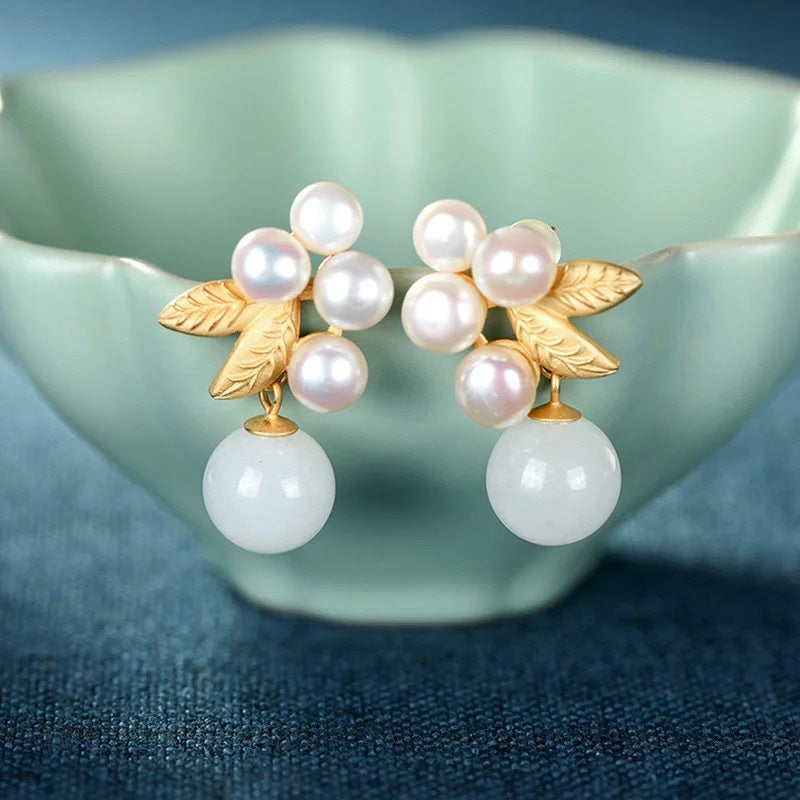 Delicate Artisan Gold Earring