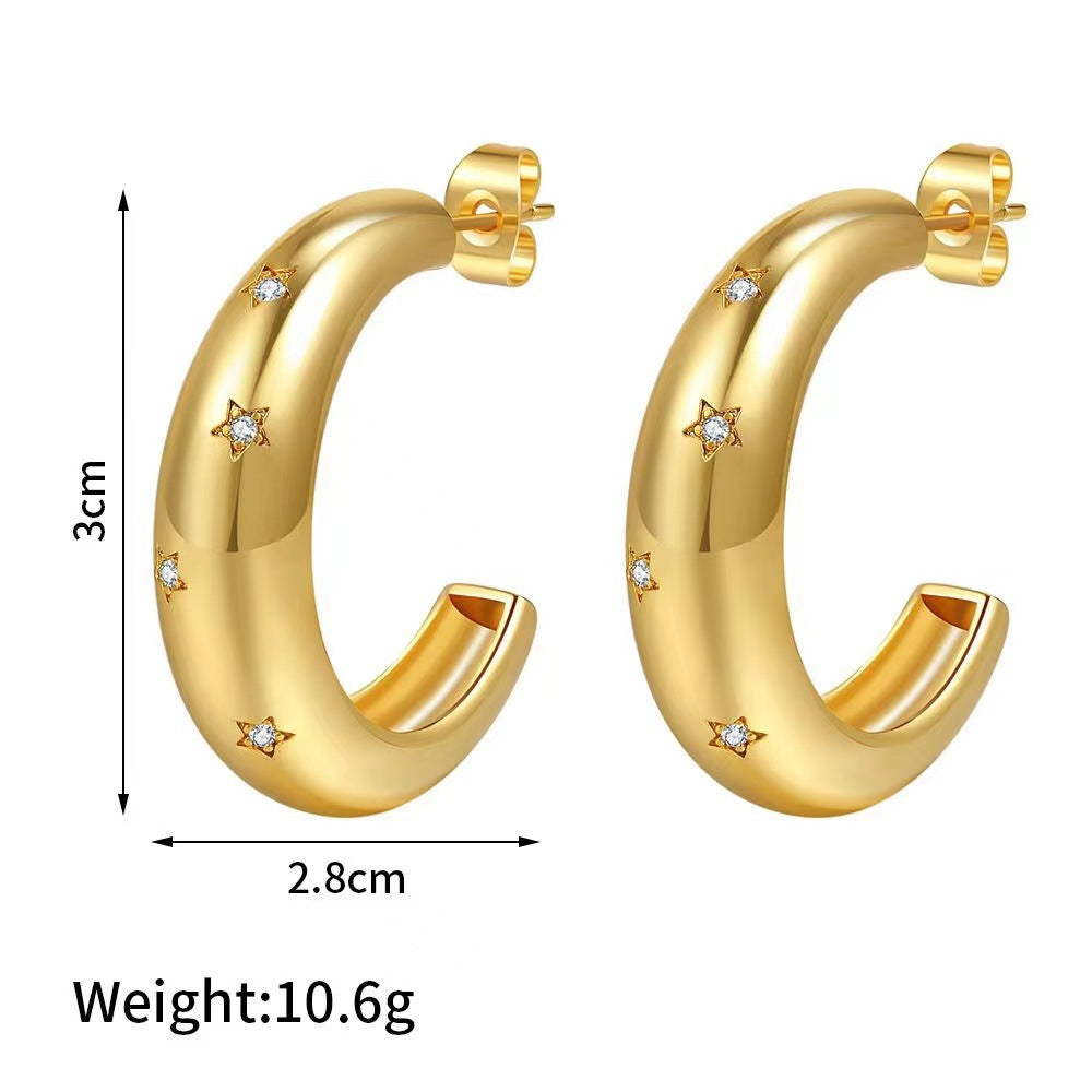 Vintage Handmade Gold Earring