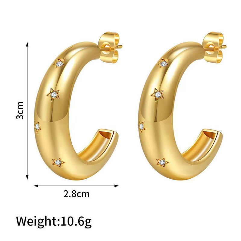 Vintage Handmade Gold Earring