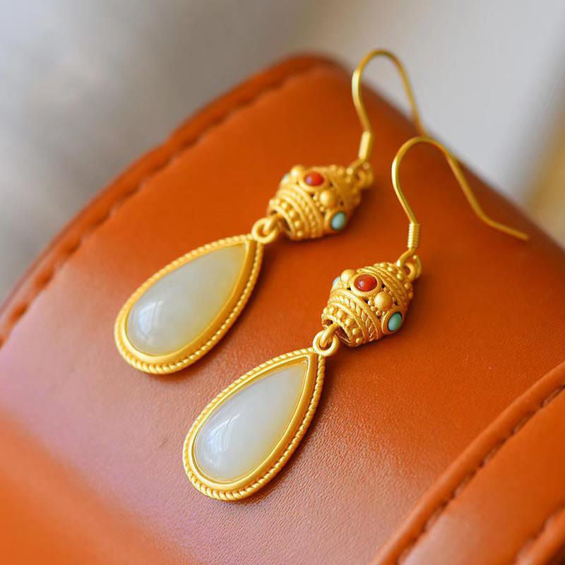 Delicate Artisan Gold Earring