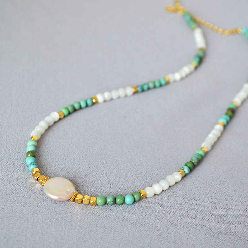 Delicate Artisan Pearl Necklace