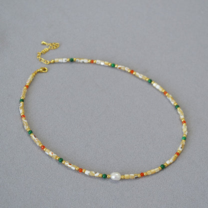 Delicate Artisan Pearl Necklace