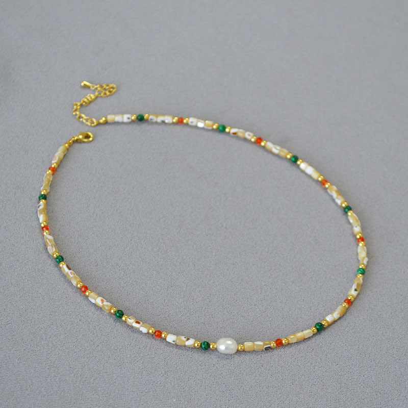 Delicate Artisan Pearl Necklace