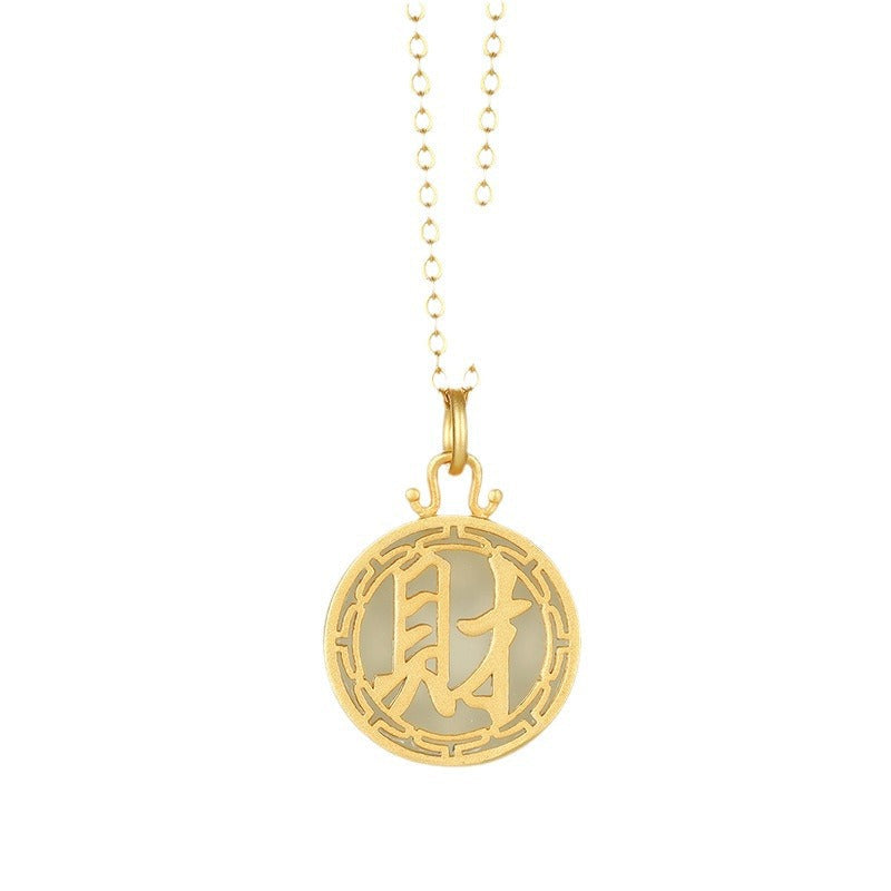 Delicate Artisan Gold Pendant