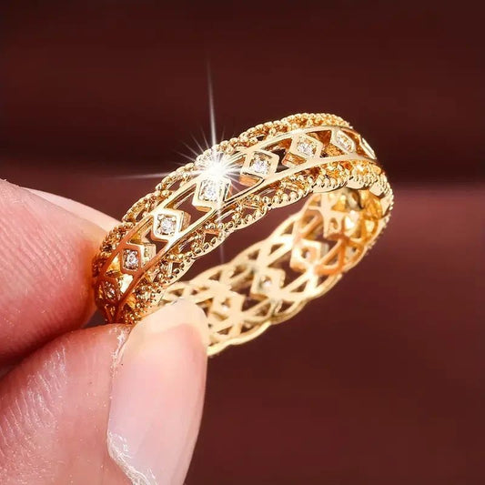Delicate Artisan Gold Ring