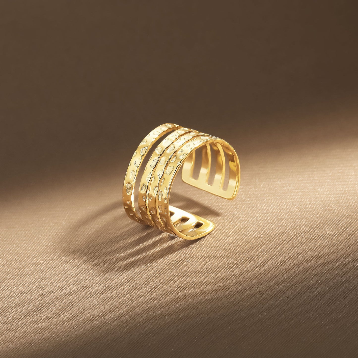 Delicate Artisan Gold Ring