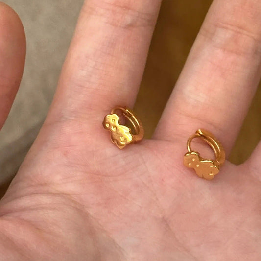Delicate Artisan Gold Earring