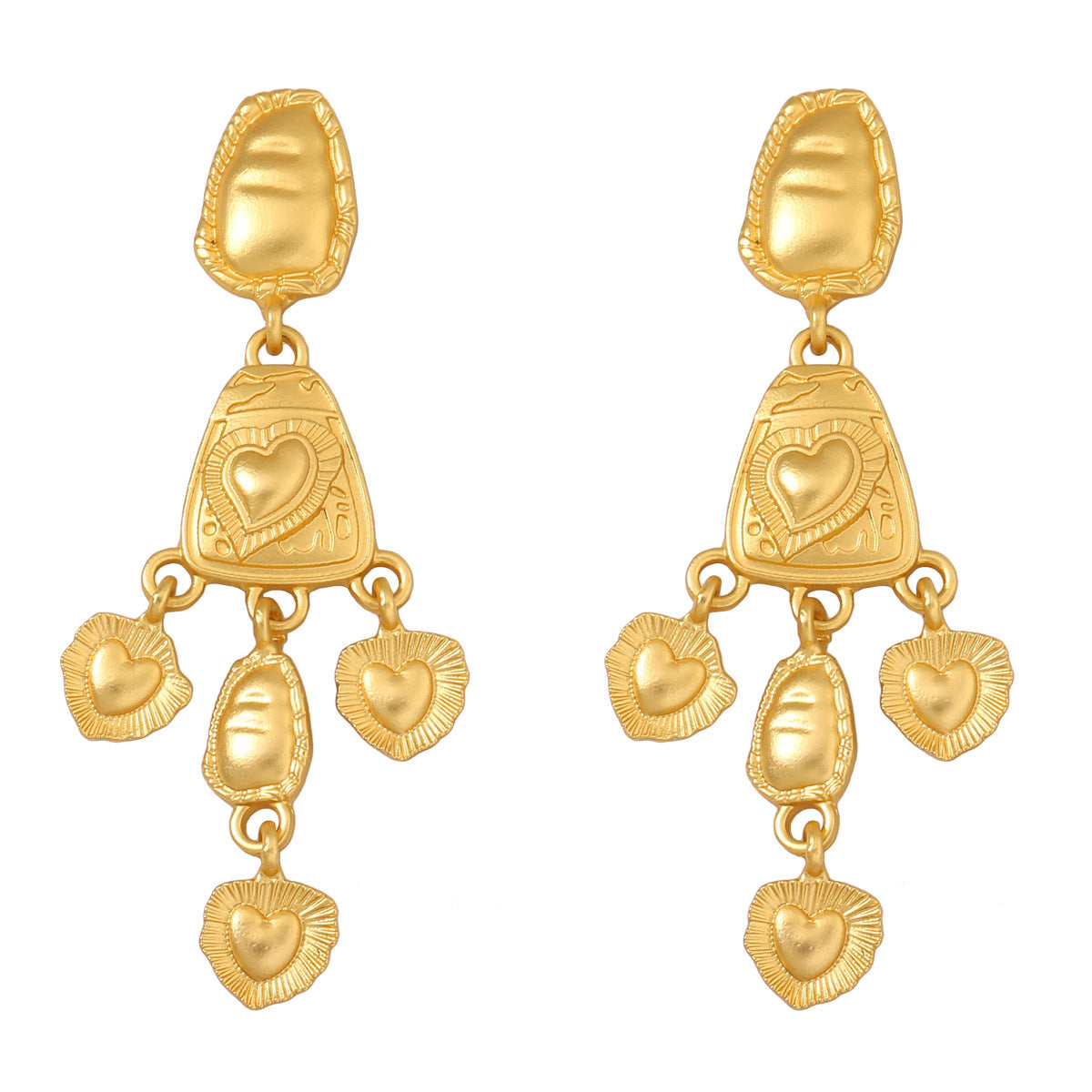 Delicate Artisan Gold Earring