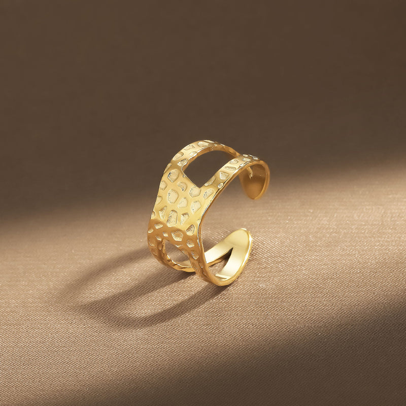 Delicate Artisan Gold Ring