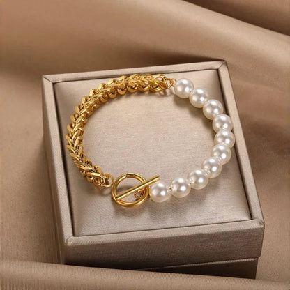 Delicate Artisan Pearl Bracelet
