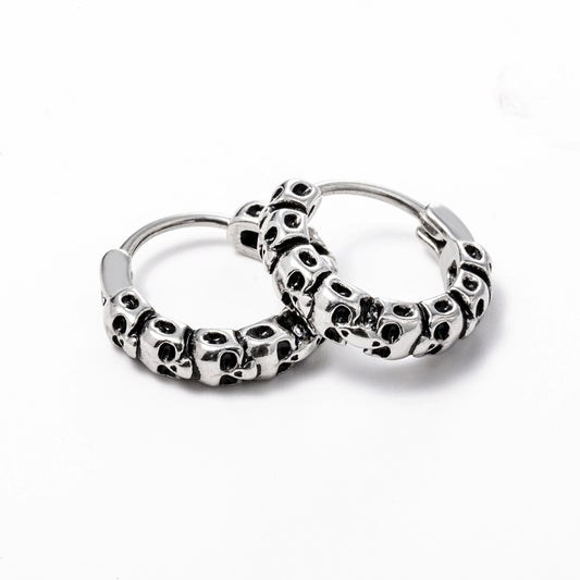 Skull Stack Hoops Earrings
