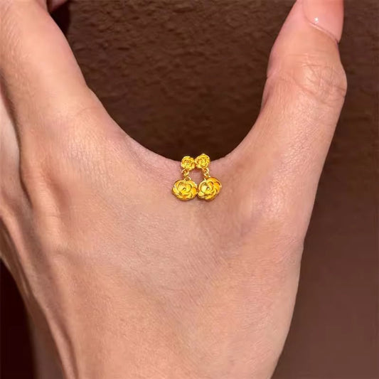 Delicate Artisan Gold Earring