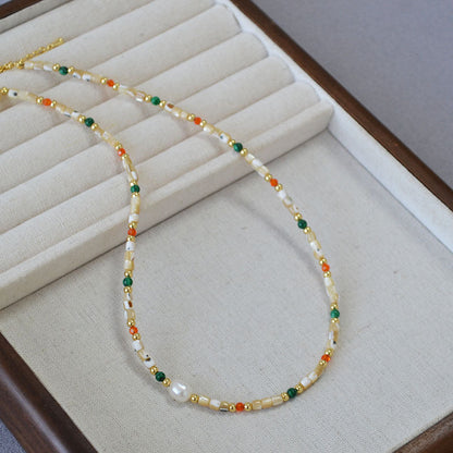 Delicate Artisan Pearl Necklace