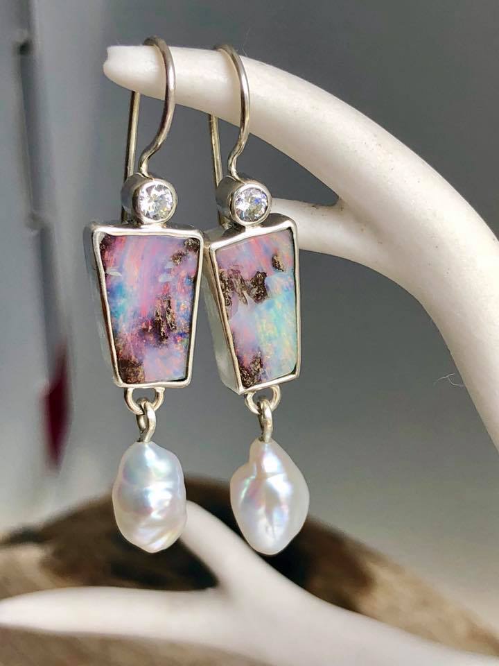 Delicate Artisan Pearl Earring