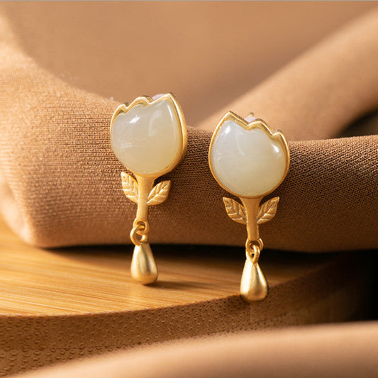 Delicate Artisan Gold Earring