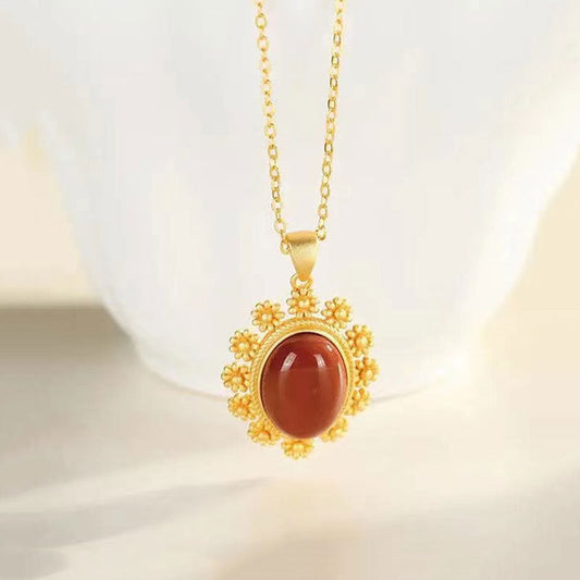 Delicate Artisan Gold Pendant