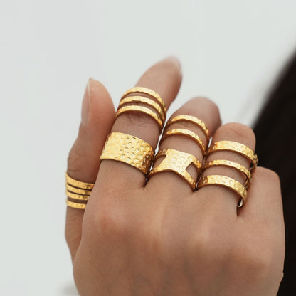 Delicate Artisan Gold Ring