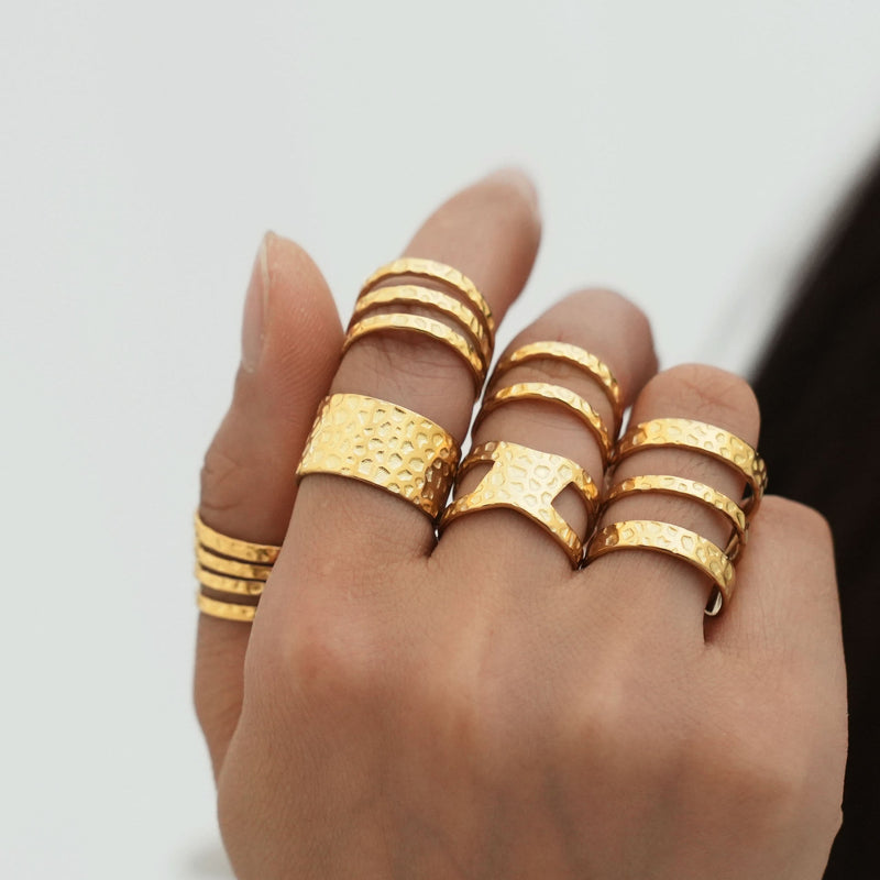 Delicate Artisan Gold Ring