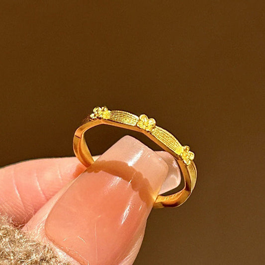 Delicate Artisan Gold Ring