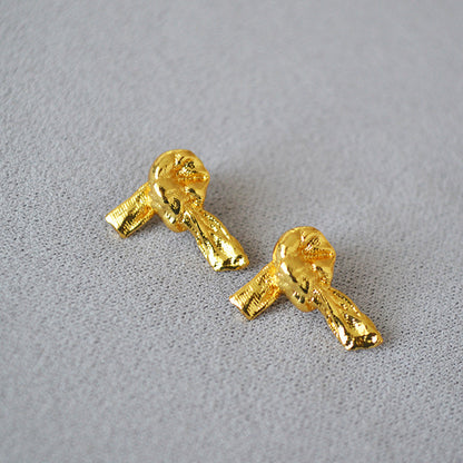 Vintage Handmade Gold Earring