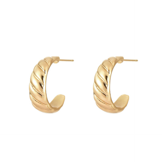 Vintage Handmade Gold Earring