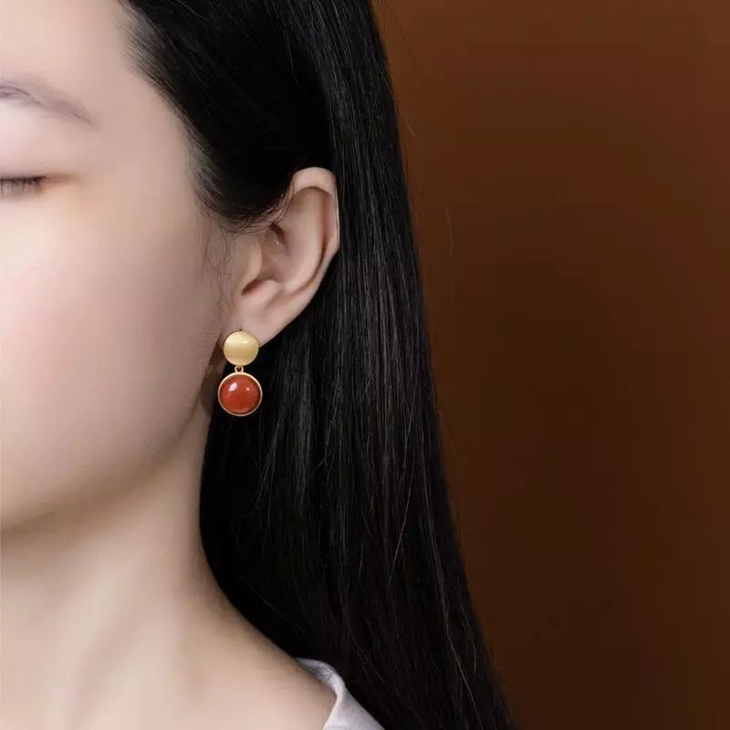 Vintage Handmade Gold Earring