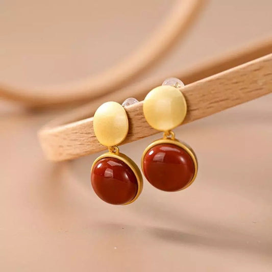 Vintage Handmade Gold Earring