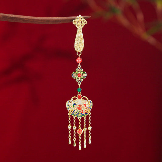 Delicate Artisan Gold Pendant