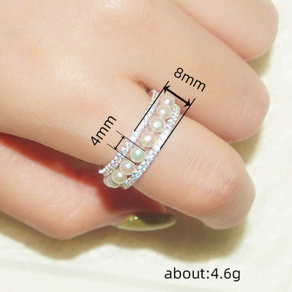 Beautiful Pearl Ring with Unique Style