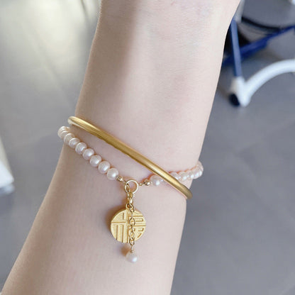 Delicate Artisan Pearl Bracelet