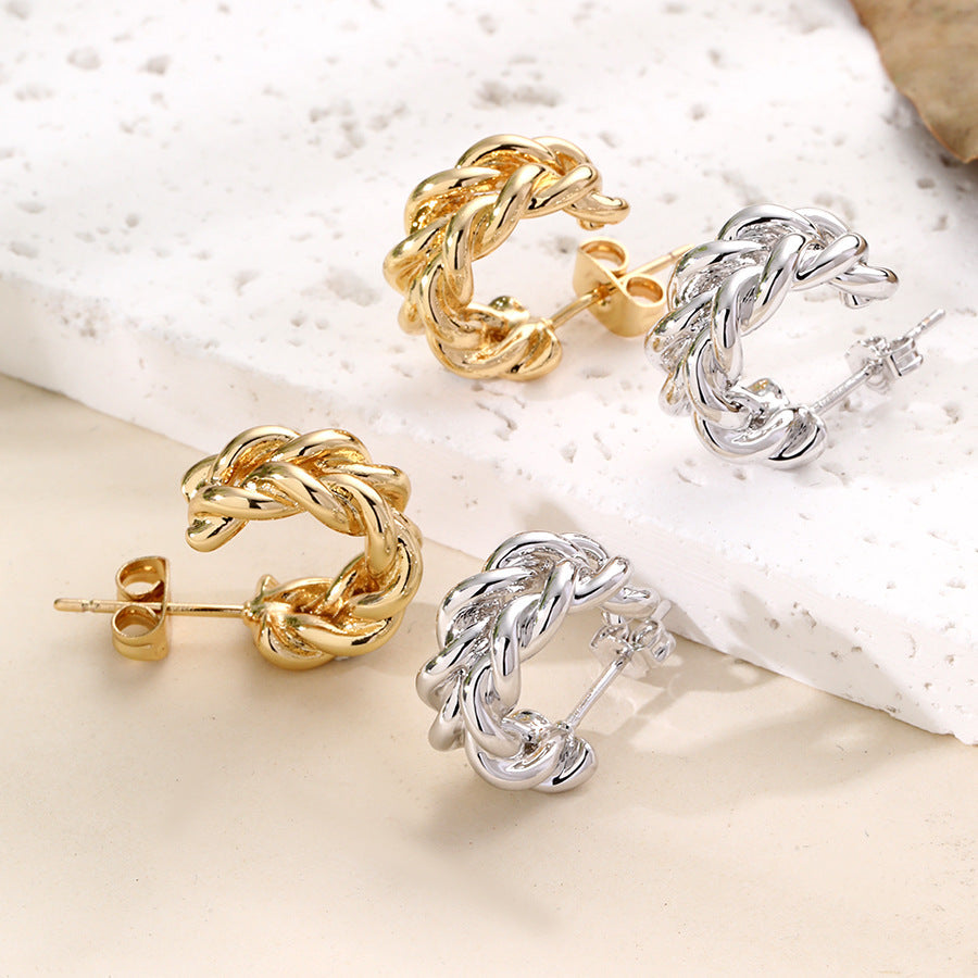 Vintage Handmade Gold Earring