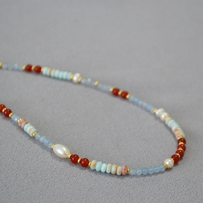 Delicate Artisan Pearl Necklace