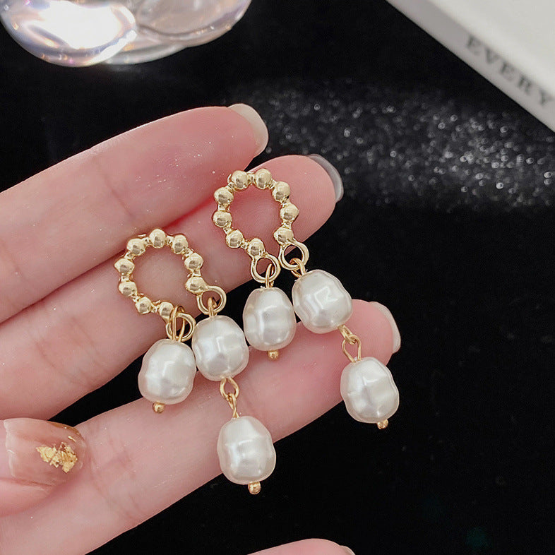 Delicate Artisan Pearl Earring
