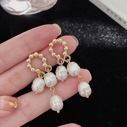 Delicate Artisan Pearl Earring
