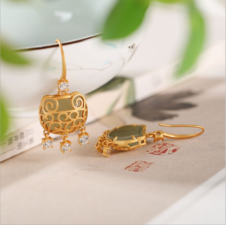 Delicate Artisan Gold Earring