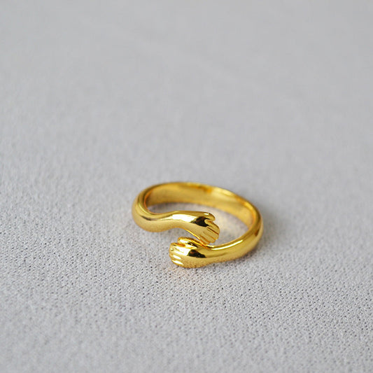 Delicate Artisan Gold Ring