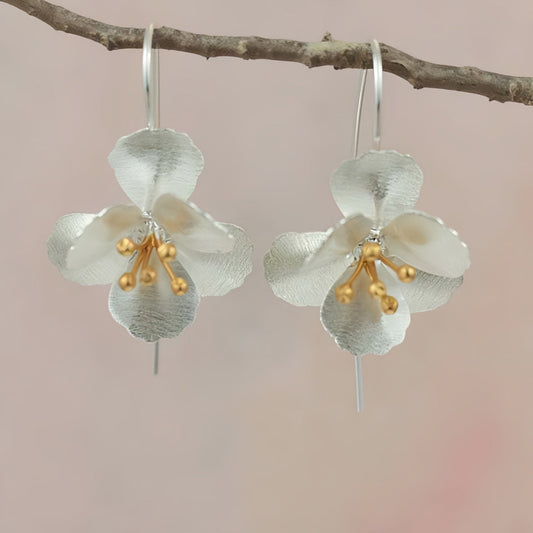 Delicate Artisan Gold Earring