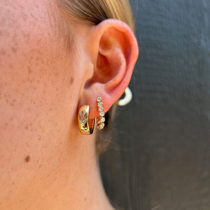 Vintage Handmade Gold Earring