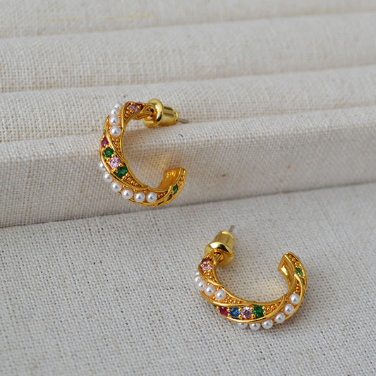 Vintage Handmade Gold Earring