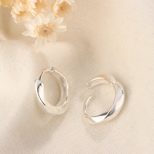 Polished Chunky Hoop Earrings