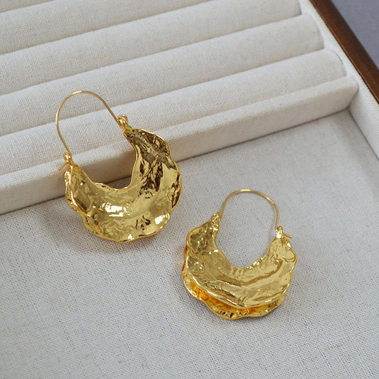 Delicate Artisan Gold Earring