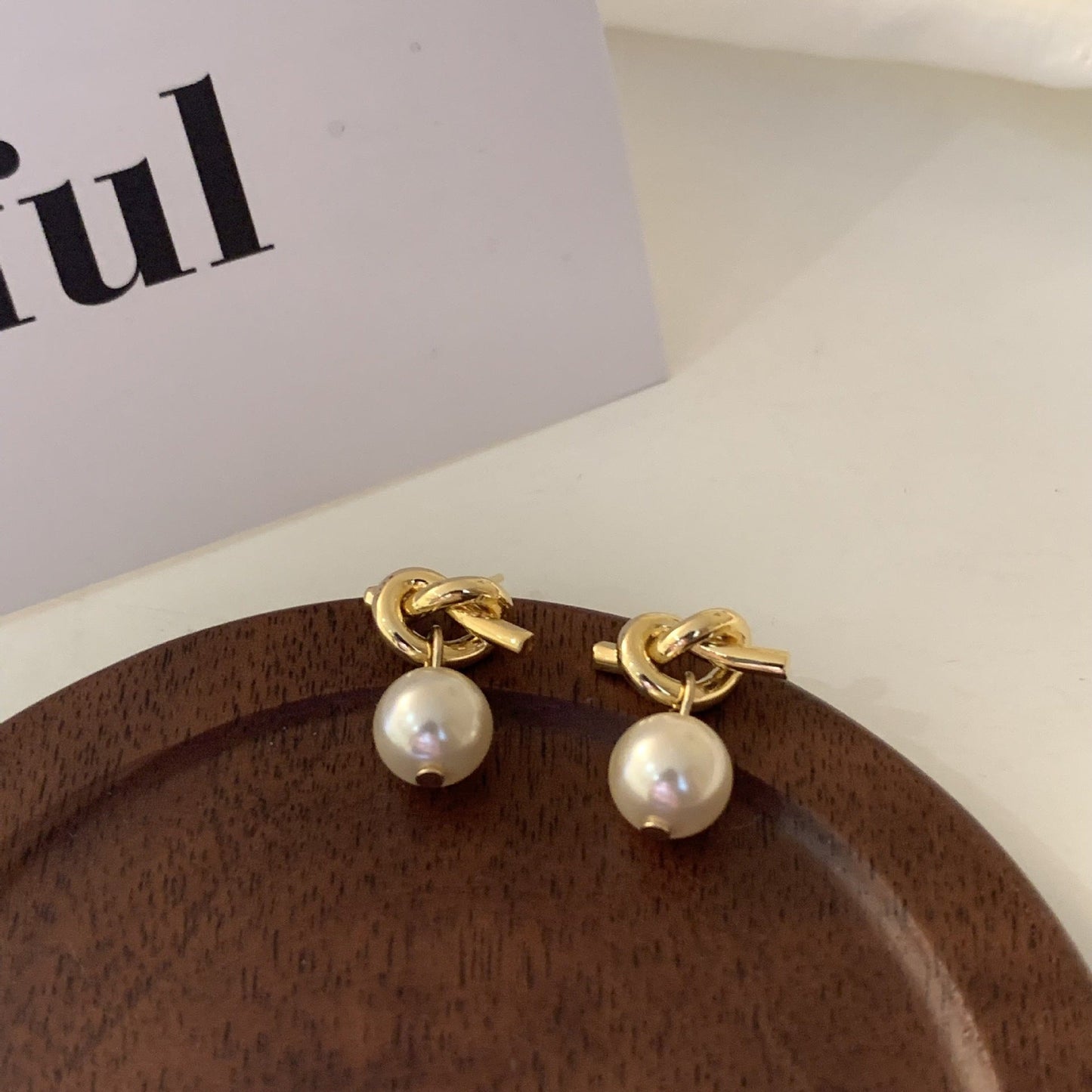 Delicate Artisan Pearl Earring