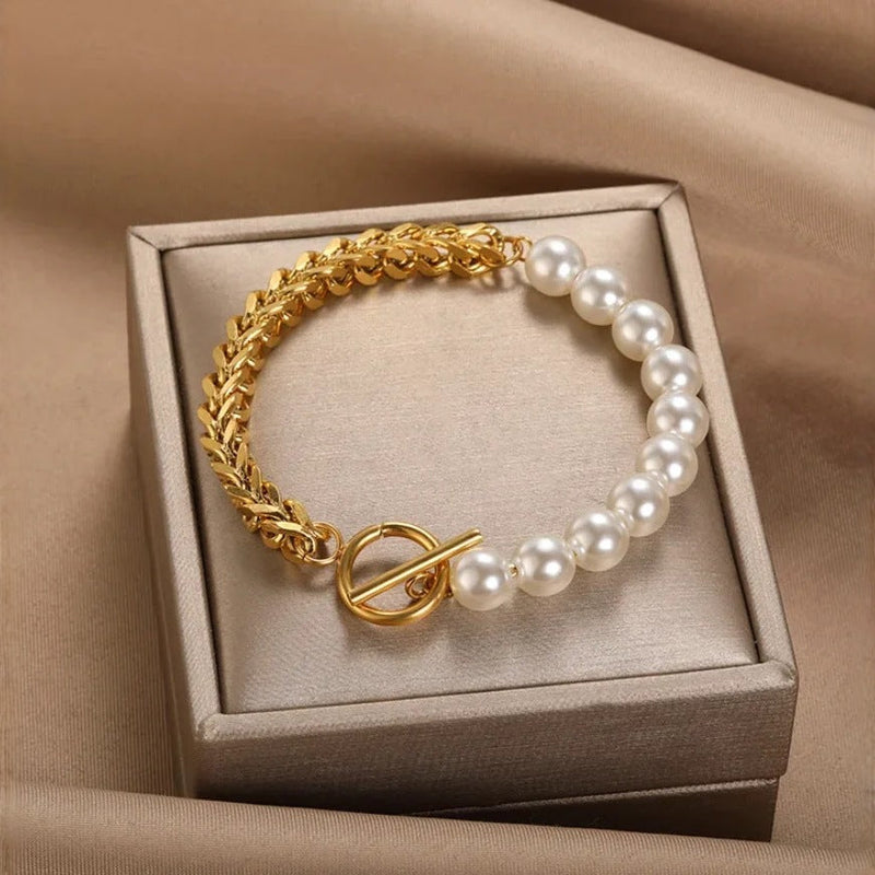 Delicate Artisan Pearl Bracelet