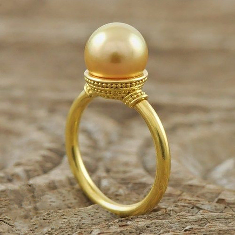 Delicate Artisan Pearl Ring
